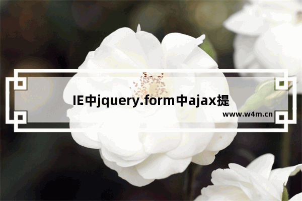 IE中jquery.form中ajax提交没反应解决方法分享