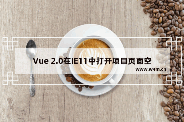 Vue 2.0在IE11中打开项目页面空白的问题解决