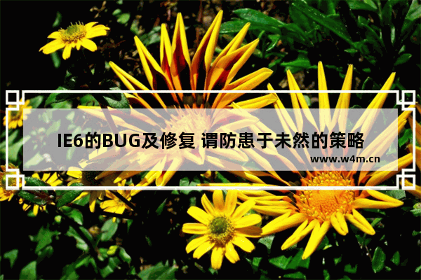 IE6的BUG及修复 谓防患于未然的策略