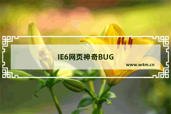 IE6网页神奇BUG