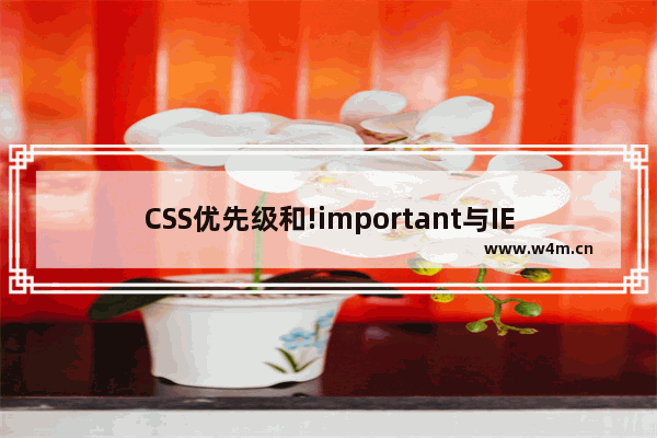 CSS优先级和!important与IE6的BUG讨论及解决方案