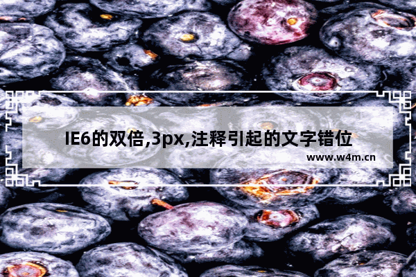 IE6的双倍,3px,注释引起的文字错位等几个BUG解决方法