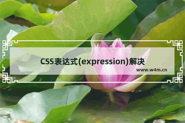 CSS表达式(expression)解决IE6 position:fixed无效问题