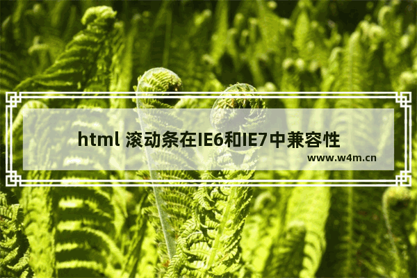 html 滚动条在IE6和IE7中兼容性问题