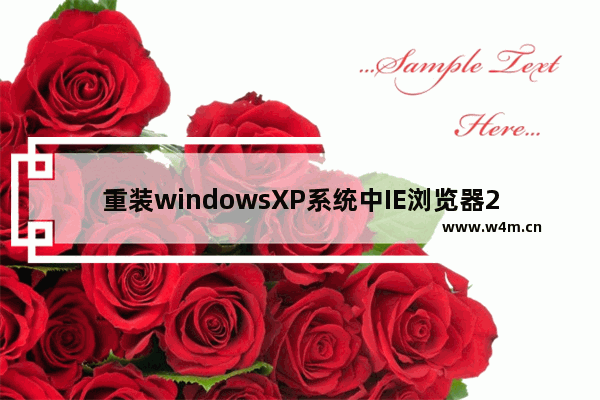 重装windowsXP系统中IE浏览器2步搞定