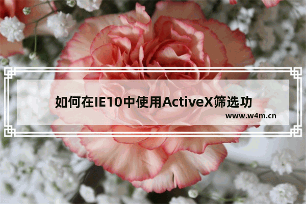 如何在IE10中使用ActiveX筛选功能将信任的网站设成例外