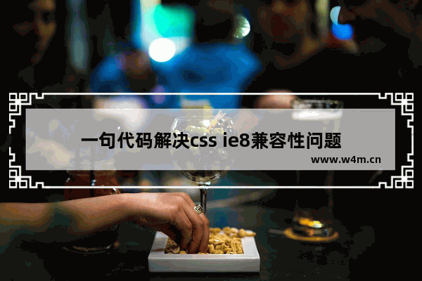 一句代码解决css ie8兼容性问题