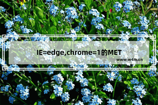 IE=edge,chrome=1的META信息详解