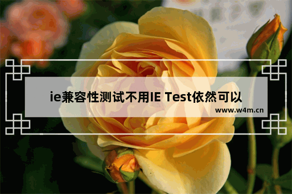 ie兼容性测试不用IE Test依然可以办到