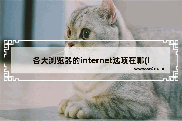 各大浏览器的internet选项在哪(IE、chrome浏览器等)