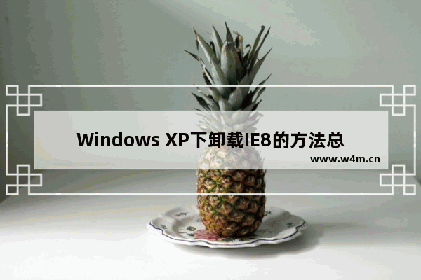 Windows XP下卸载IE8的方法总结