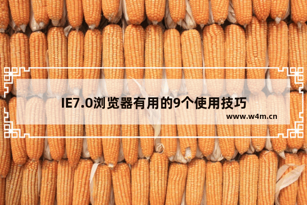 IE7.0浏览器有用的9个使用技巧