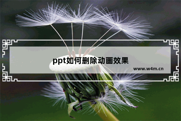 ppt如何删除动画效果