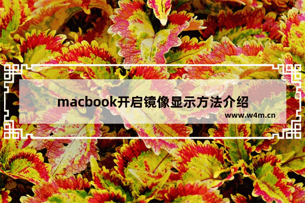 macbook开启镜像显示方法介绍