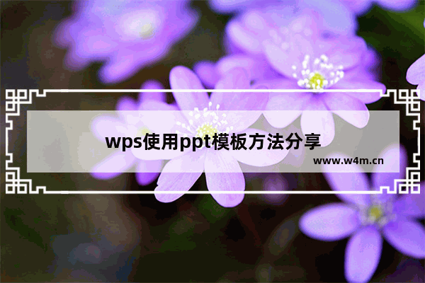 wps使用ppt模板方法分享