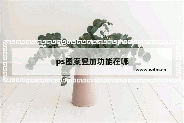 ps图案叠加功能在哪