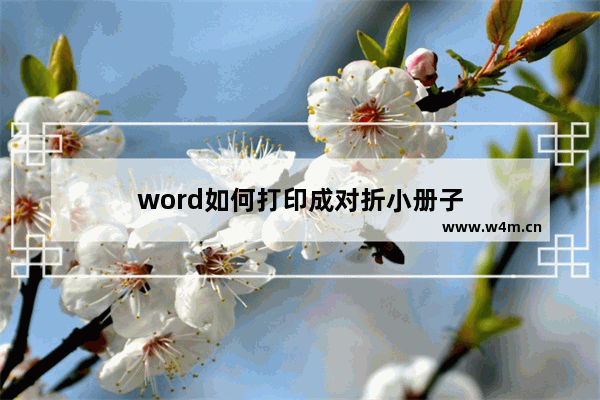 word如何打印成对折小册子