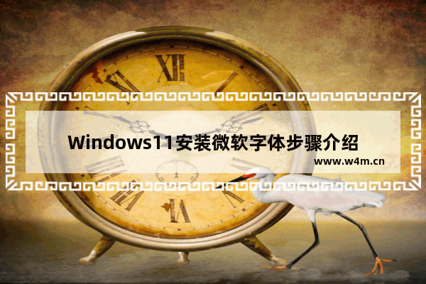 Windows11安装微软字体步骤介绍