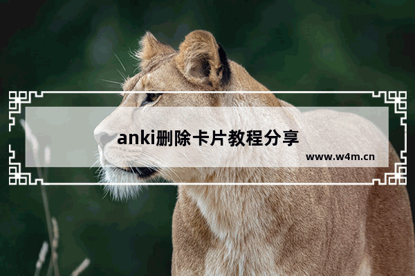 anki删除卡片教程分享