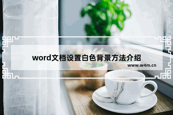 word文档设置白色背景方法介绍