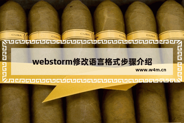 webstorm修改语言格式步骤介绍