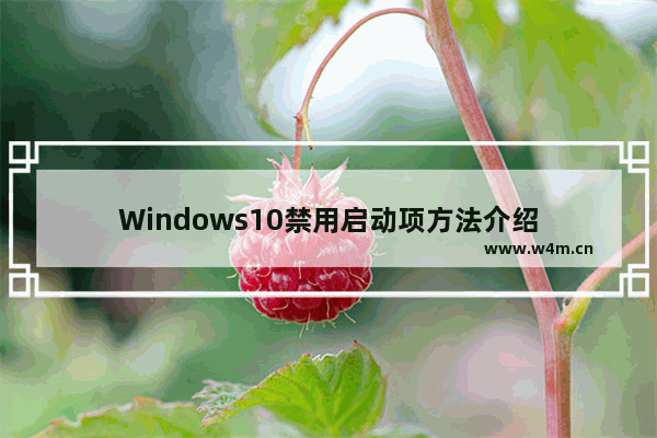 Windows10禁用启动项方法介绍