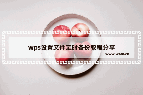 wps设置文件定时备份教程分享