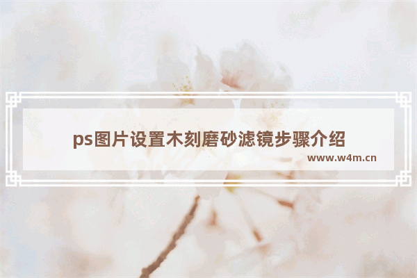 ps图片设置木刻磨砂滤镜步骤介绍