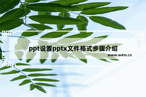 ppt设置pptx文件格式步骤介绍