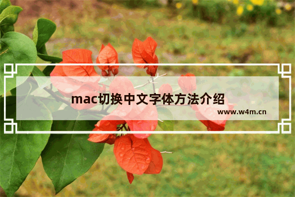 mac切换中文字体方法介绍