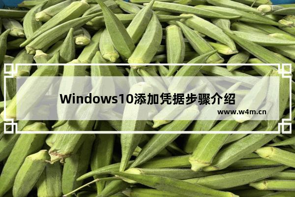 Windows10添加凭据步骤介绍