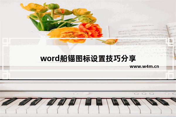 word船锚图标设置技巧分享