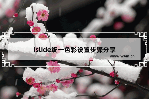 islide统一色彩设置步骤分享