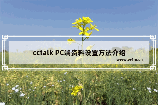 cctalk PC端资料设置方法介绍