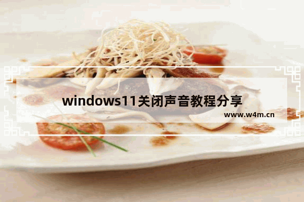 windows11关闭声音教程分享