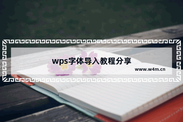 wps字体导入教程分享