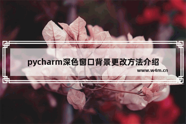 pycharm深色窗口背景更改方法介绍