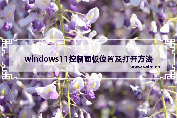 windows11控制面板位置及打开方法介绍