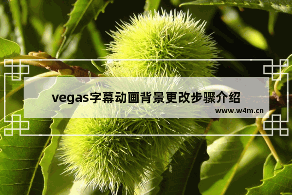 vegas字幕动画背景更改步骤介绍