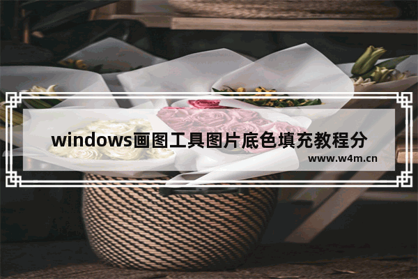 windows画图工具图片底色填充教程分享