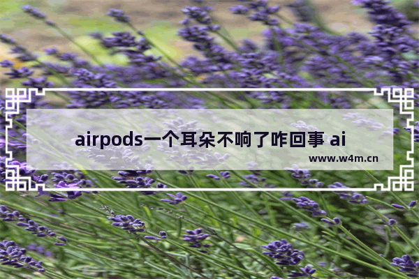 airpods一个耳朵不响了咋回事 airpods左耳突然没声音的原因