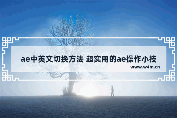 ae中英文切换方法 超实用的ae操作小技巧