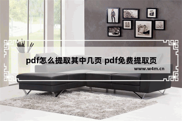 pdf怎么提取其中几页 pdf免费提取页面的方法