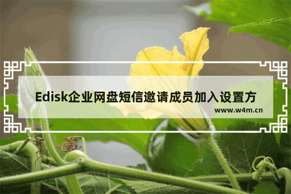 Edisk企业网盘短信邀请成员加入设置方法分享