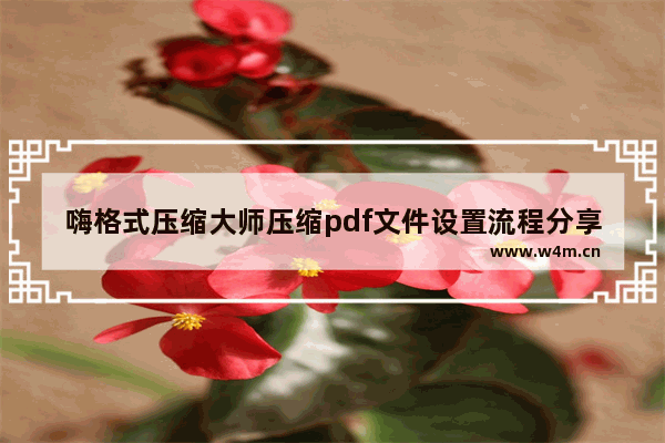 嗨格式压缩大师压缩pdf文件设置流程分享