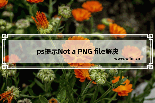 ps提示Not a PNG file解决方法介绍