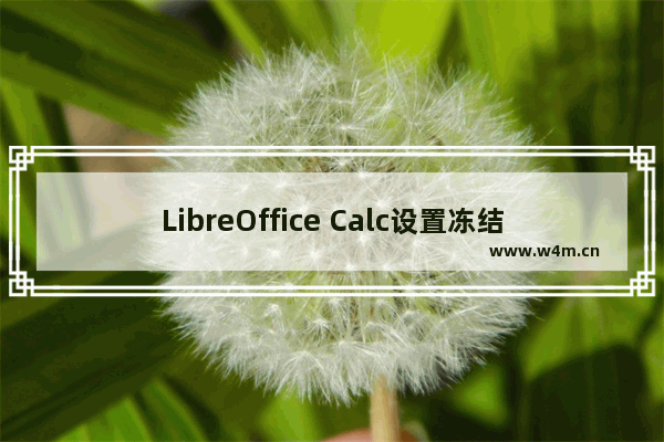 LibreOffice Calc设置冻结首行或首列作为表头教程介绍