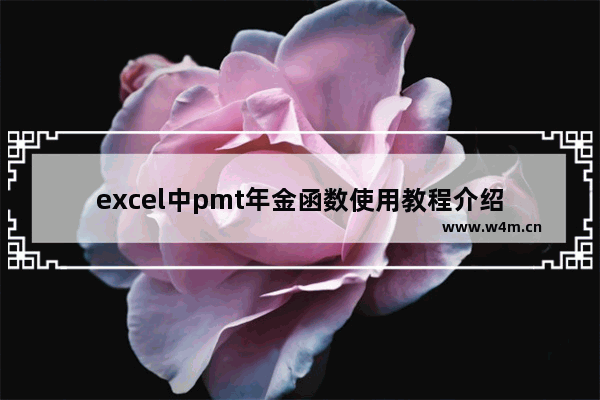 excel中pmt年金函数使用教程介绍