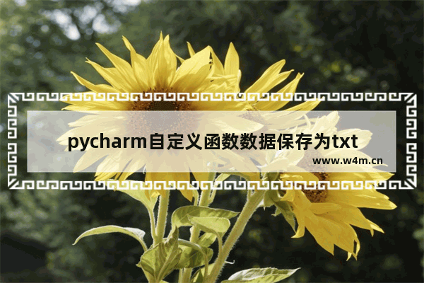 pycharm自定义函数数据保存为txt步骤分享