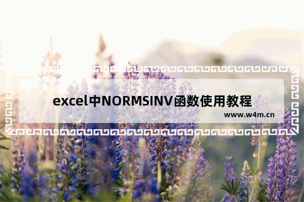 excel中NORMSINV函数使用教程分享